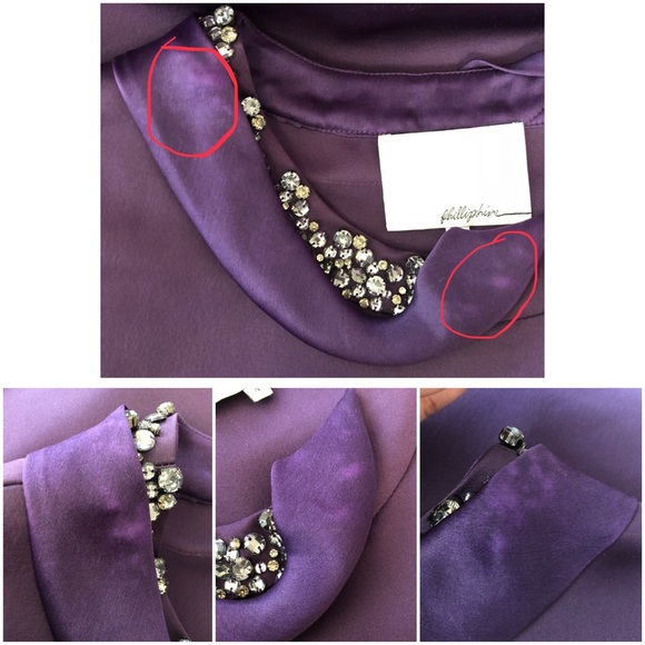 3.1 Phillip Lim Purple Embellished Satin Dress - Picture 7 of 8